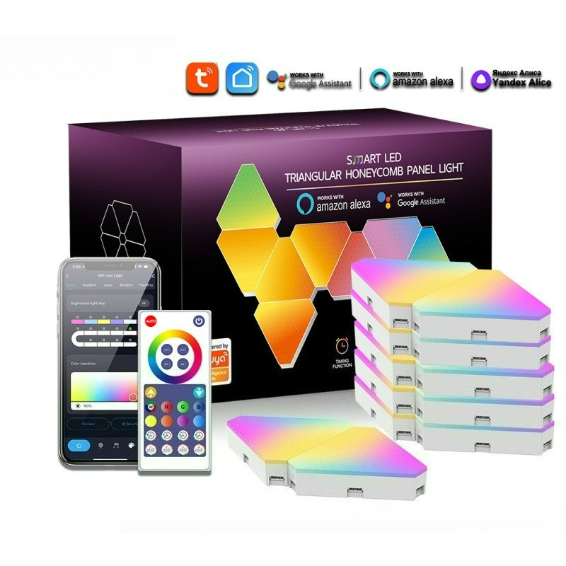 Smart Garden Light Controller - Светодиодная панель Tuya WiFi RGB Triangle
