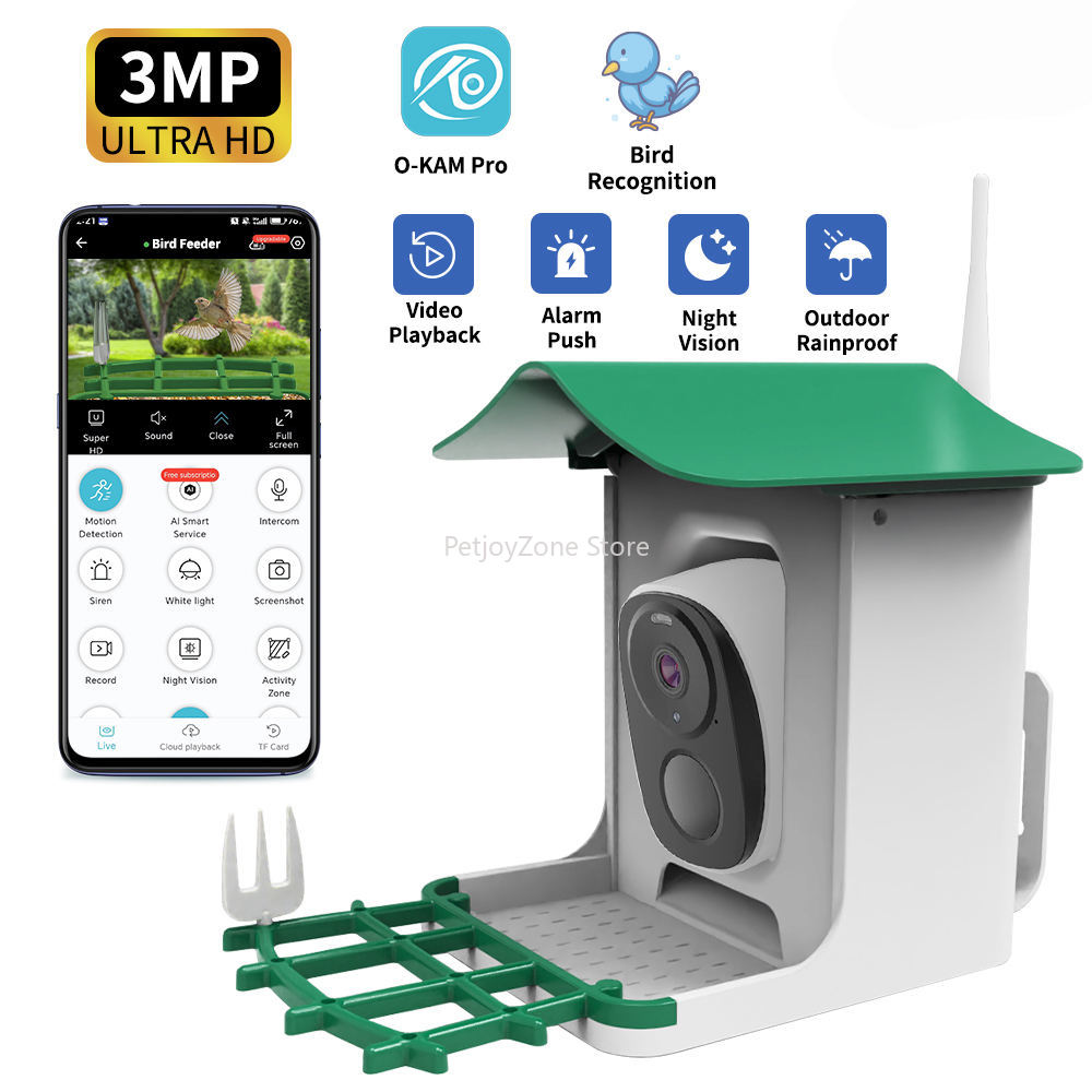 Smart Bird Feeder Camera - OEM 3 МП O-KAM WIFI Камера-кормушка