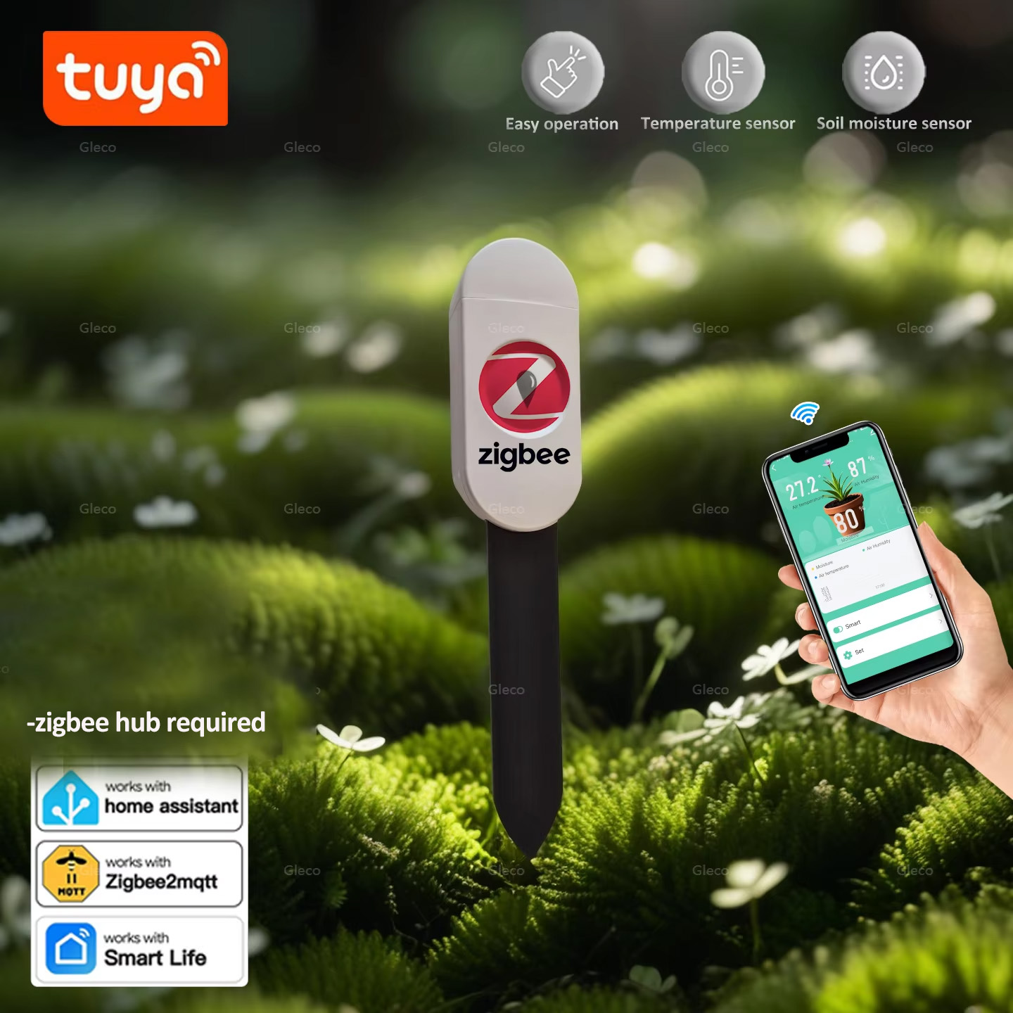 Smart Garden Accessories - Датчик влажности почвы Tuya Smart Life