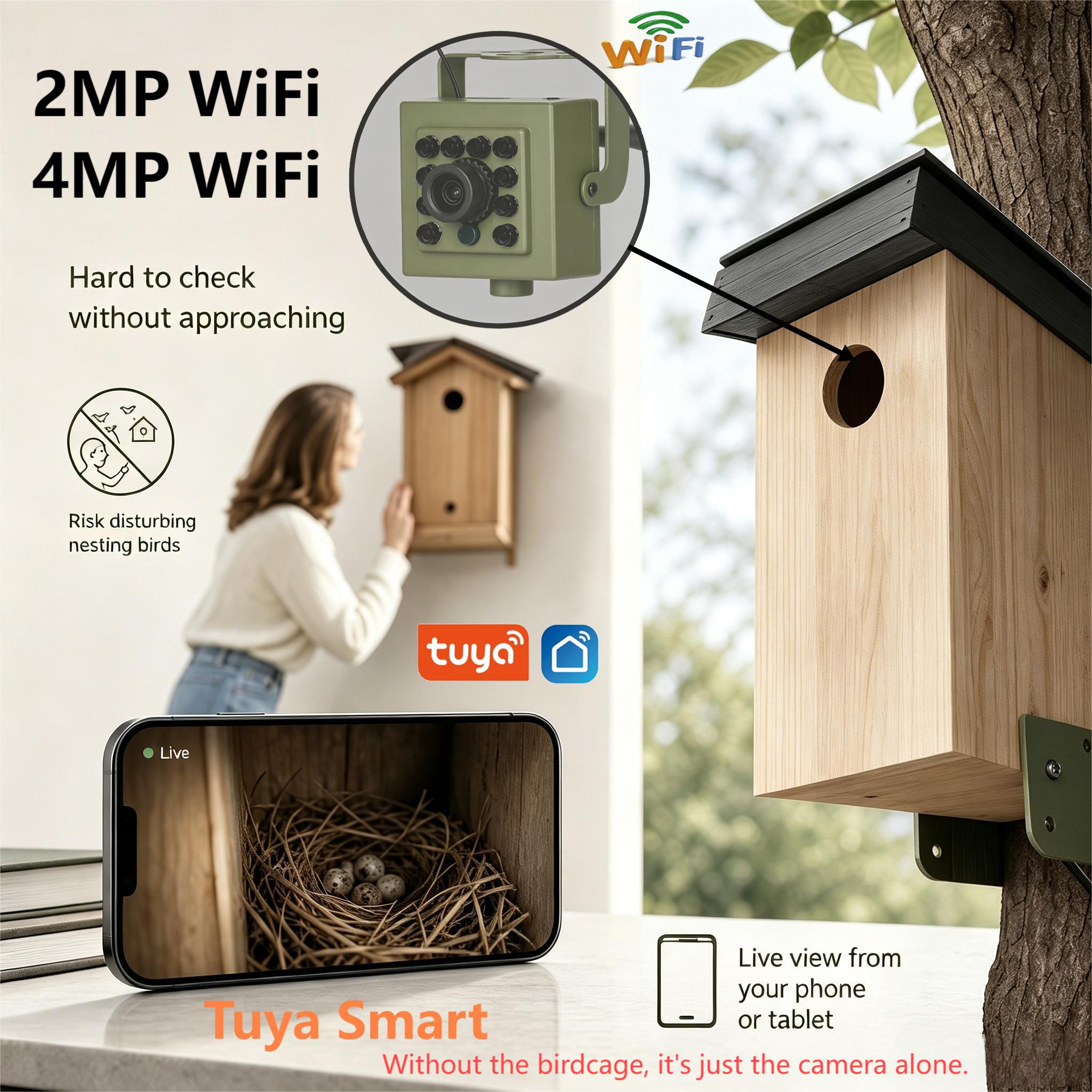 Smart Bird Feeder Camera - 4 МП Wi-Fi HD-камера Tuya Smart