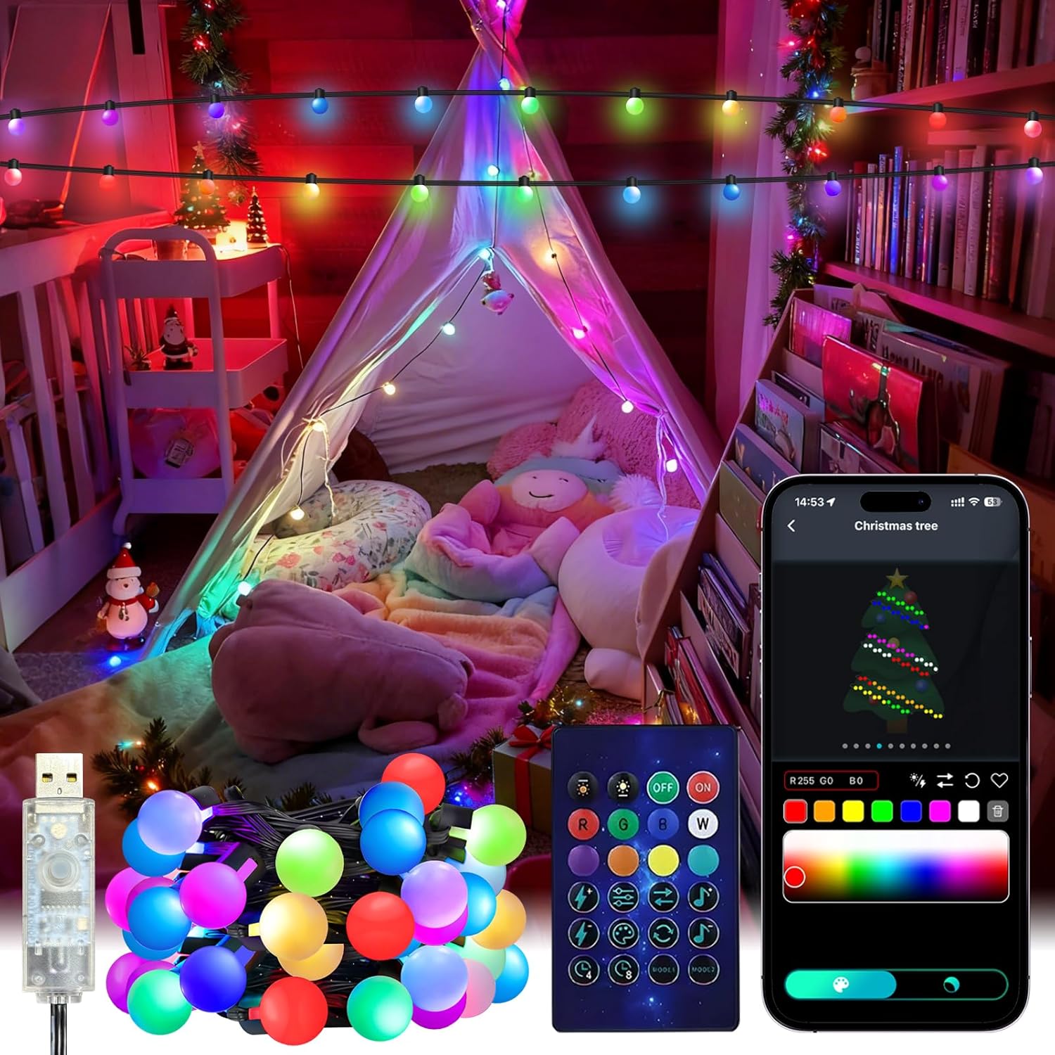 Smart Garden Accessories - Умные гирлянды-глобусы 5/10 м RGB, меняющие