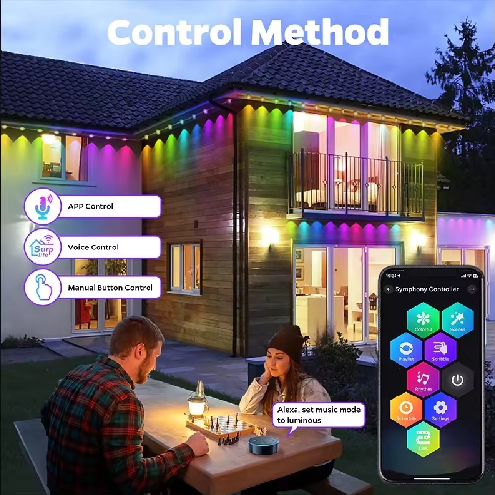 Умная RGBIC-подсветка для карн – обзор и цена Smart Garden Light Controller